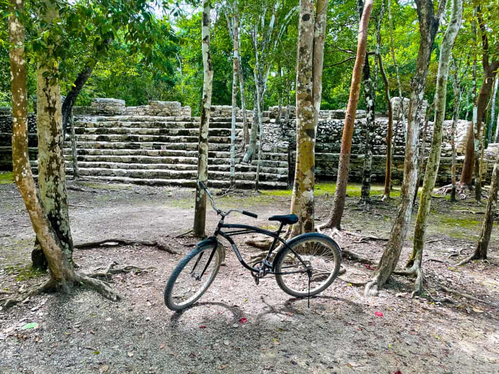 Biking at Coba Ruins