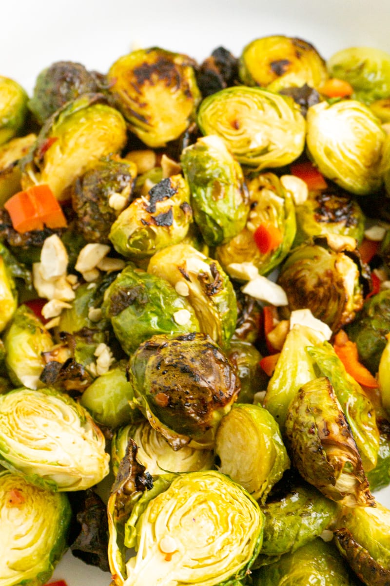 thai brussels sprouts close up