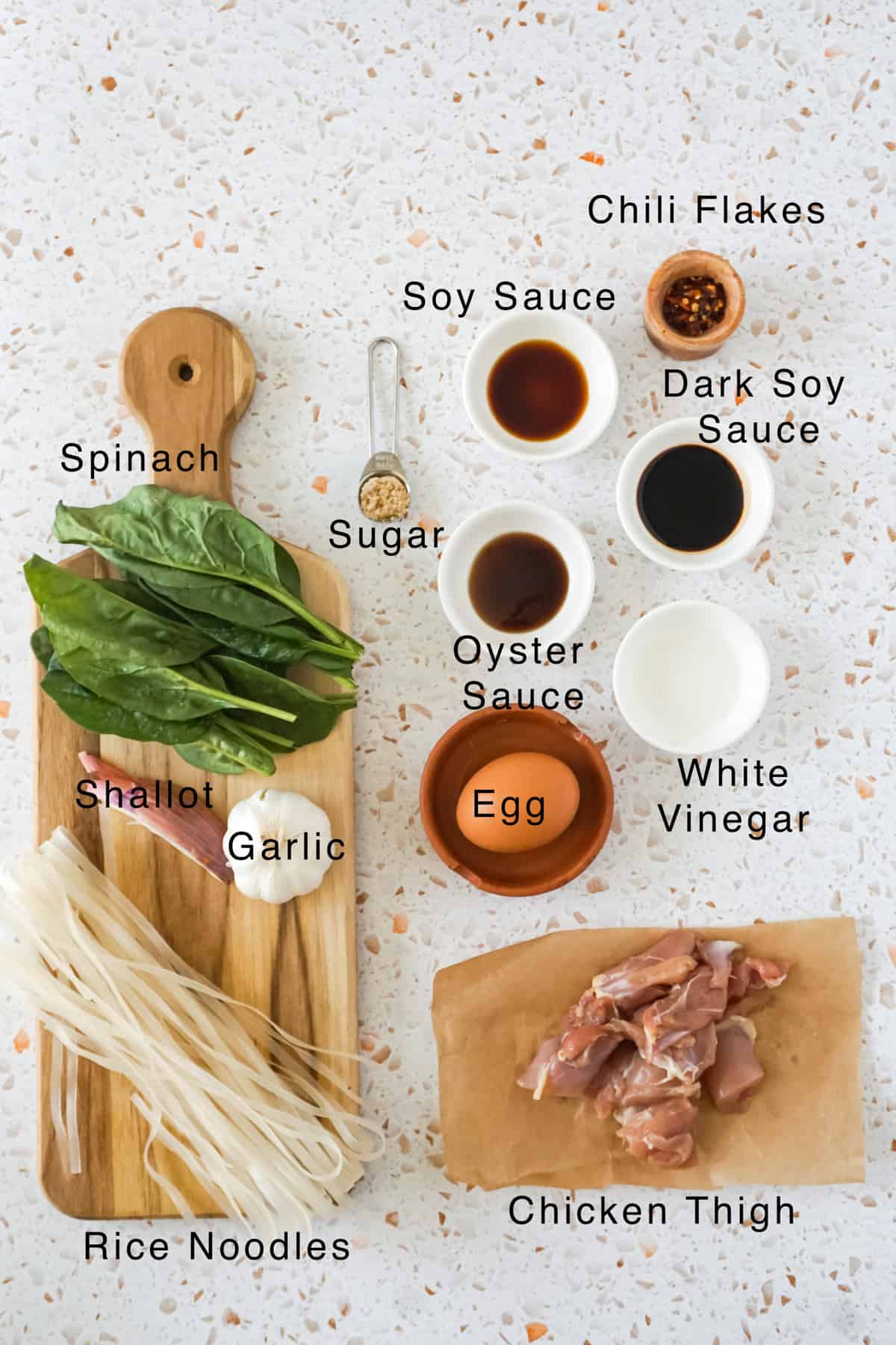 Ingredients for the recipe laid out on the table.